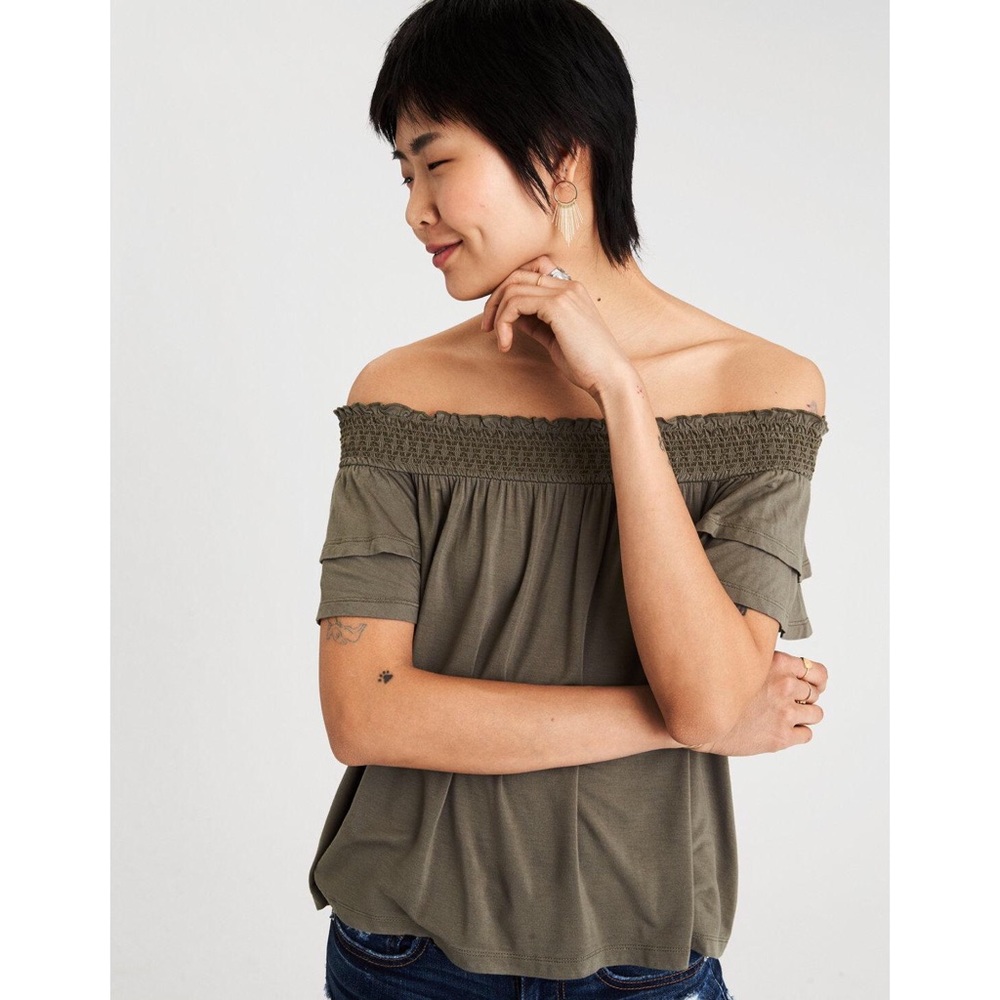 NWOT AE "Soft and Sexy" Off The Shoulder Top - Picture 2 of 7